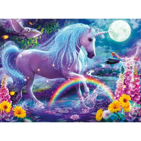 Puzzle unicorn 100 piese starline cu sclipici Ravensburger - 1